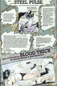 Steel Pulse #3 back cover by T Motley & Phil Normand